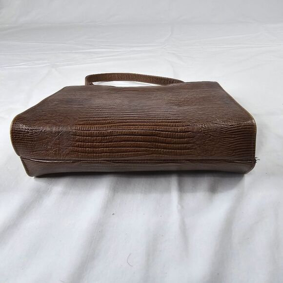 Vintage brown lizard skin purse 10x7 - Picture 2 of 6